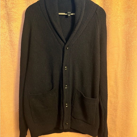 REISS-Cannon Ribbed Cardigan -Navy - Picture 6 of 11